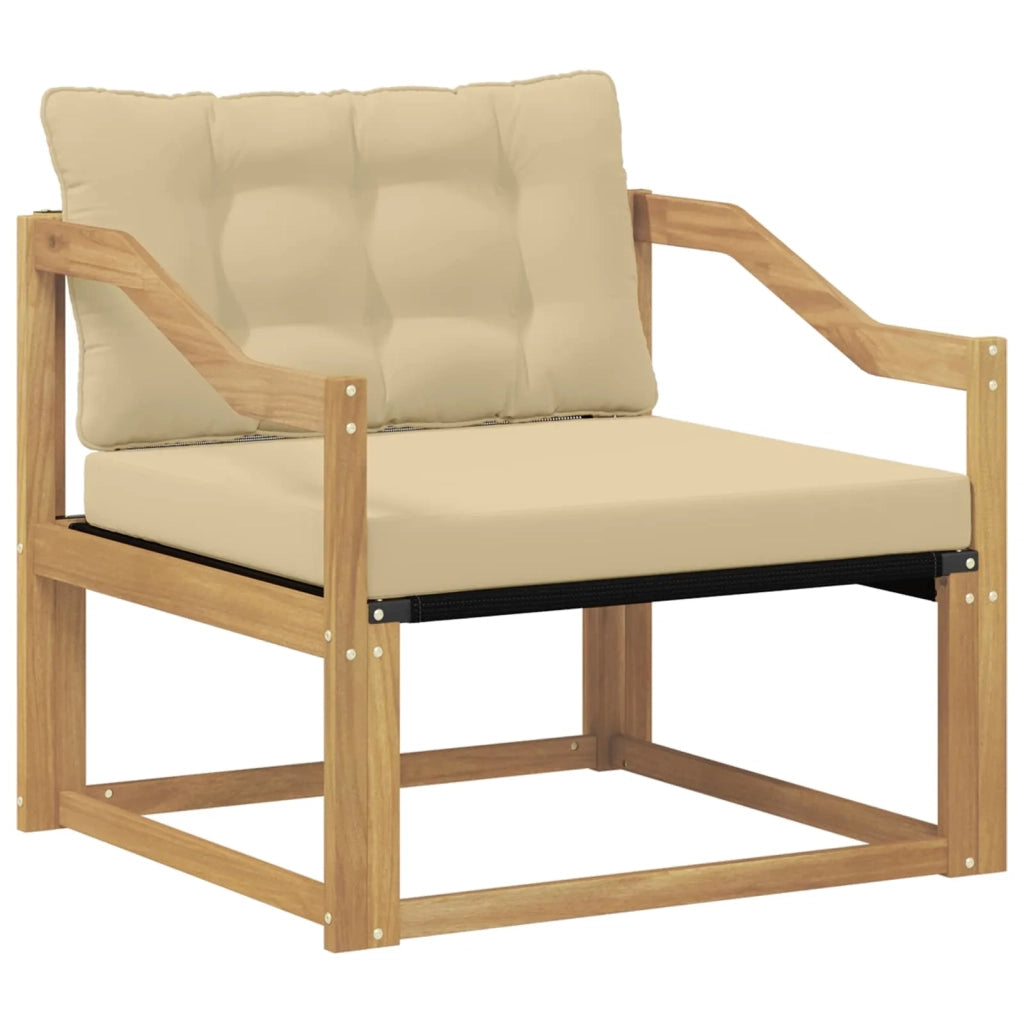 Set di divani da esterno-Sofa da giardino Legno di Acacia Massello e Textilene 493094