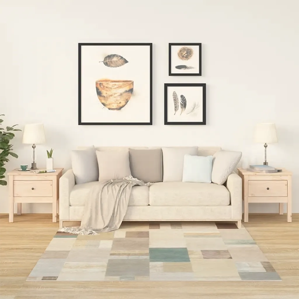 Tavolini 2 pz 50x50x49 cm Legno Massello di Pino 813795