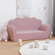 Divano per bambini a 2 Posti-Sofa-Divanetto rosa in morbido peluche 307241