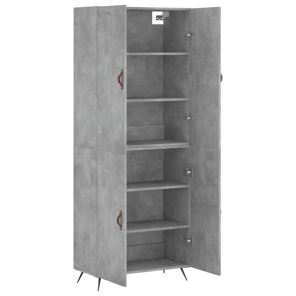 Buffet credenza cassettiera armadio mobile contenitore organizer cucina soggiorno salotto alto 69,5 x 34 x 180 cm legno ingegnerizzato grigio 02_0034651