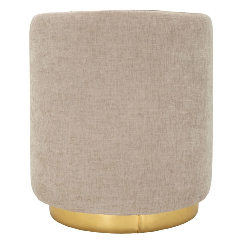 Pouf bicolore con base oro