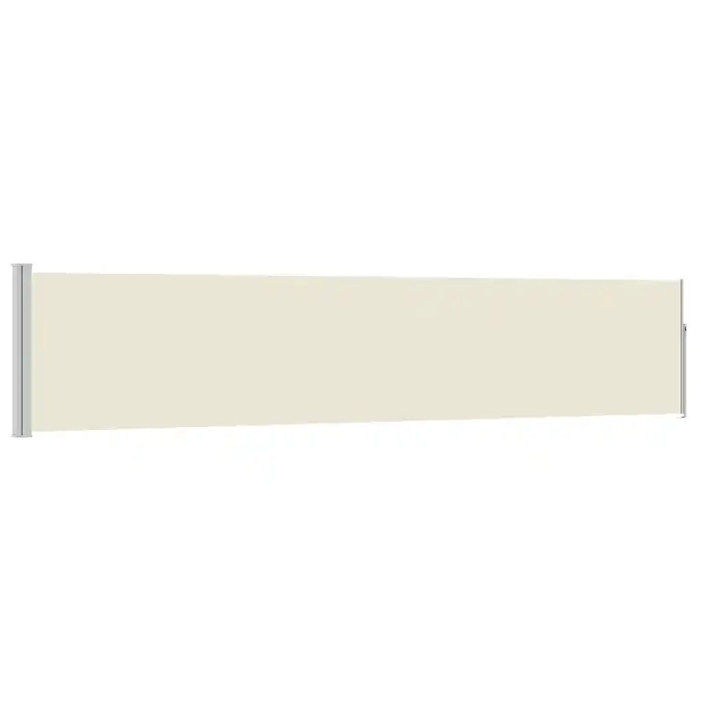 Tenda da Sole | Tenda laterale Retrattile per Patio 100x500 cm Crema