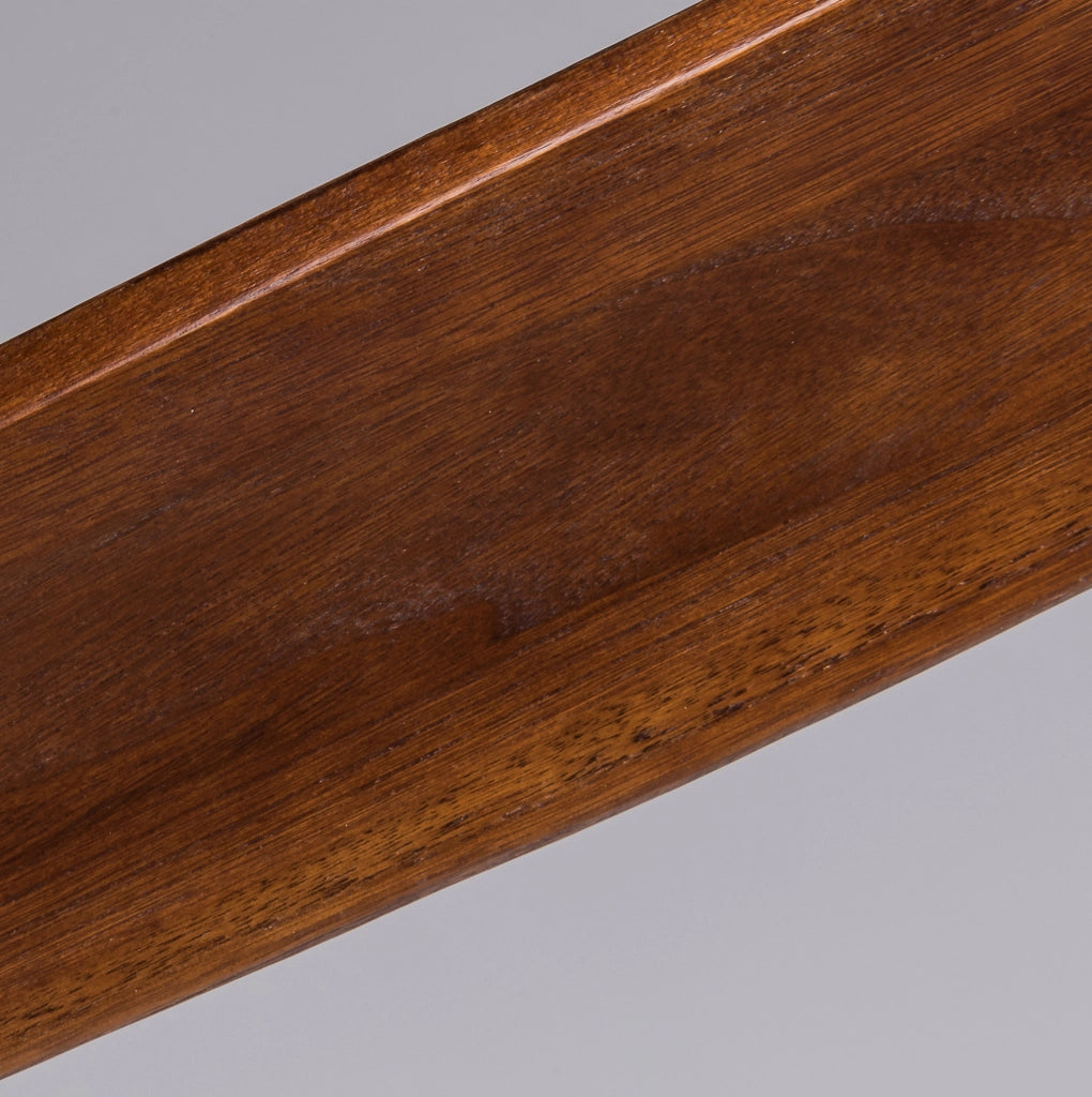 Ventilatore da soffitto 60 pollici con LED dimmerabile e telecomando, legno massello noce e nero