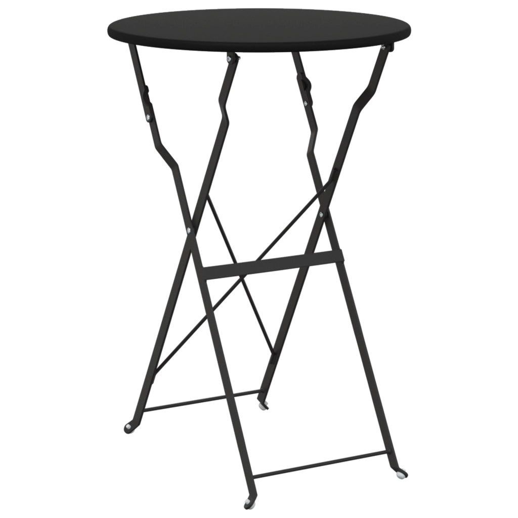 Tavolo da bistrot pieghevole Antracite Ã˜50x71 cm in Acciaio verniciato