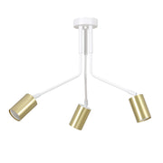 Plafoniera Minimal Tenjin Acciaio Bianco 3 Luci Gu10 Ip20