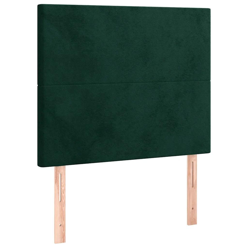 Testiera-Testata-Testiera Decorativa Verde Scuro 90x5x118/128 cm Velluto 612845