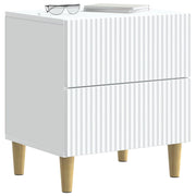 Set di 2 Comodini | Armadio da Notte | Mobiletto da notte con cassetto Bianco 43 x 34,5 x 48 cm