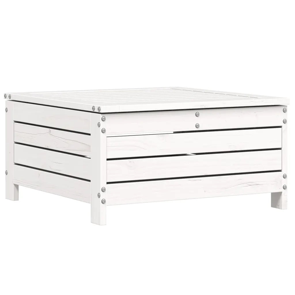 Set Salotto da Giardino 4 pz Bianco in Legno Massello di Pino 3250793