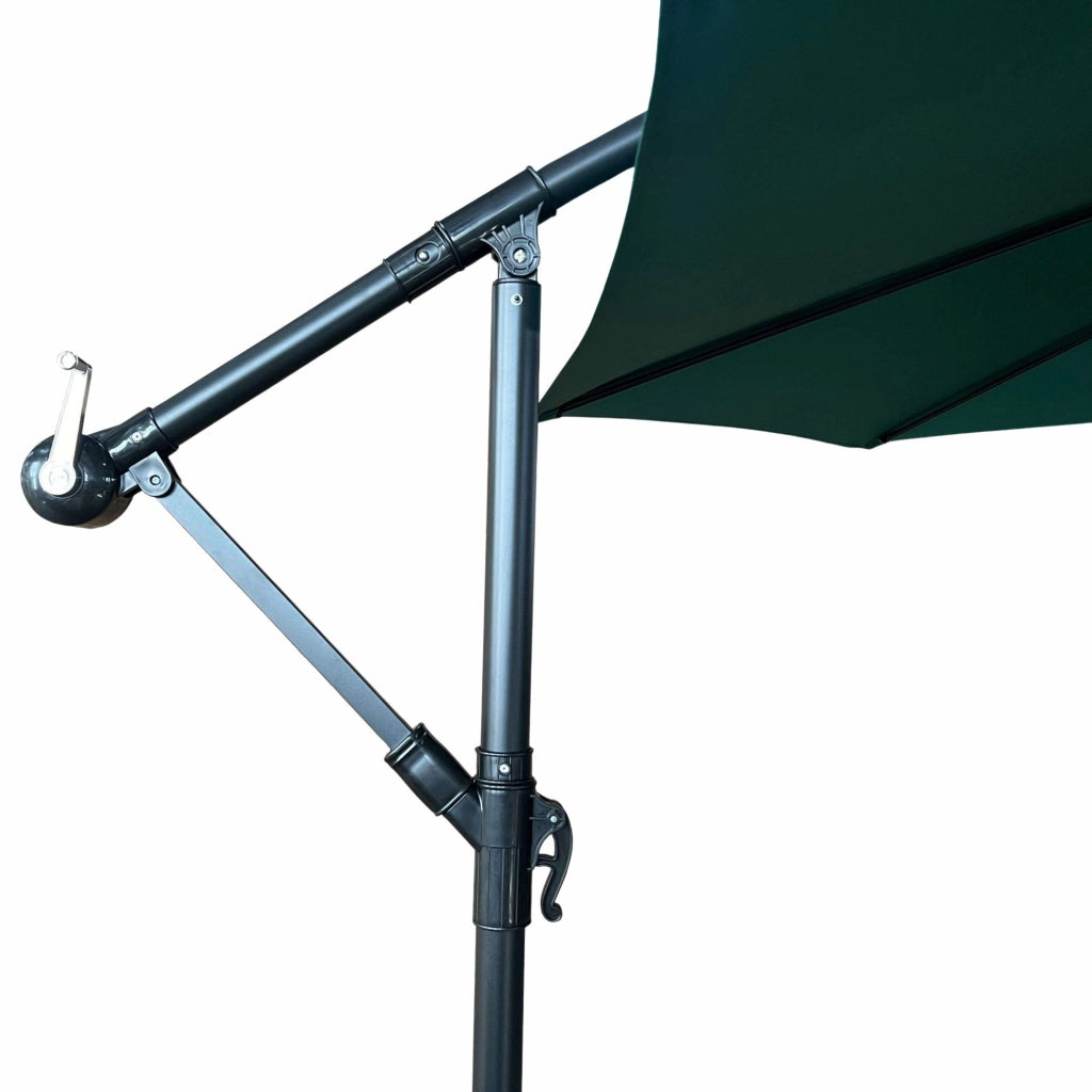 Ombrellone da giardino ASTER con protezione UV in colore verde scuro peso 12,1 kg dimensioni 300x300x245 cm