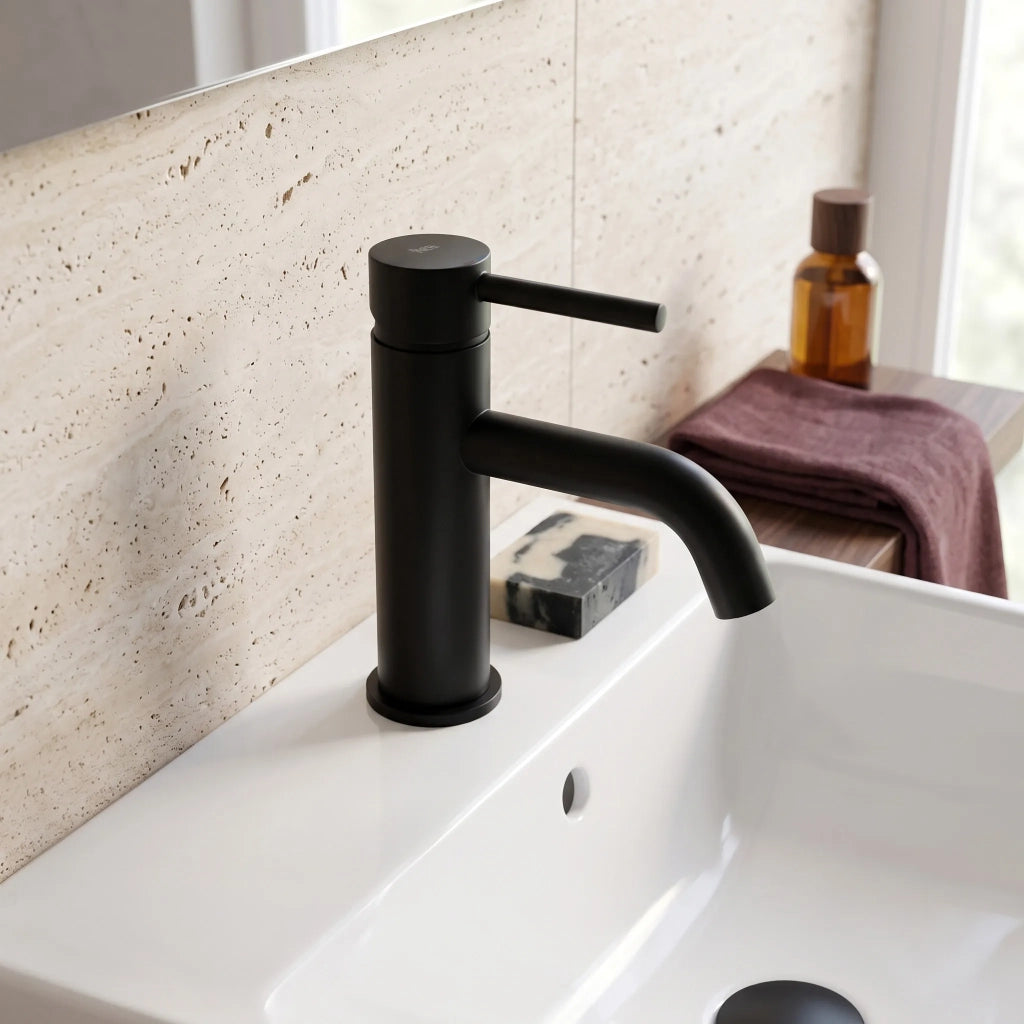 Miscelatore Lavabo Con Bidetta Rea Lungo Black