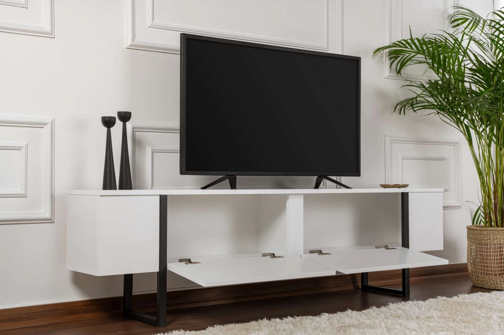Mobile TV in legno "Serenity" 180 x 30 x 45 cm - Bianco