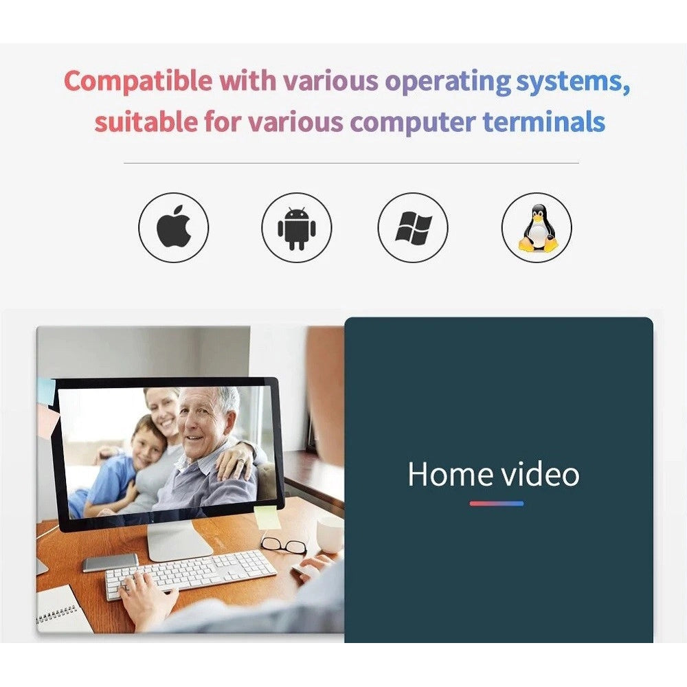 Trade Shop - Smart Webcam 4k H703 Con Microfono Integrato Per Videochiamate Trasmissioni Live -