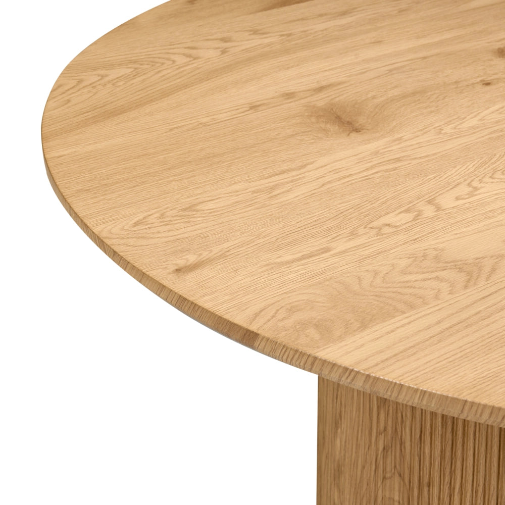 Tavolo da pranzo con piano in MDF marrone chiaro ⌀ 120 cm con base a piedistallo Mobili da sala da pranzo moderni