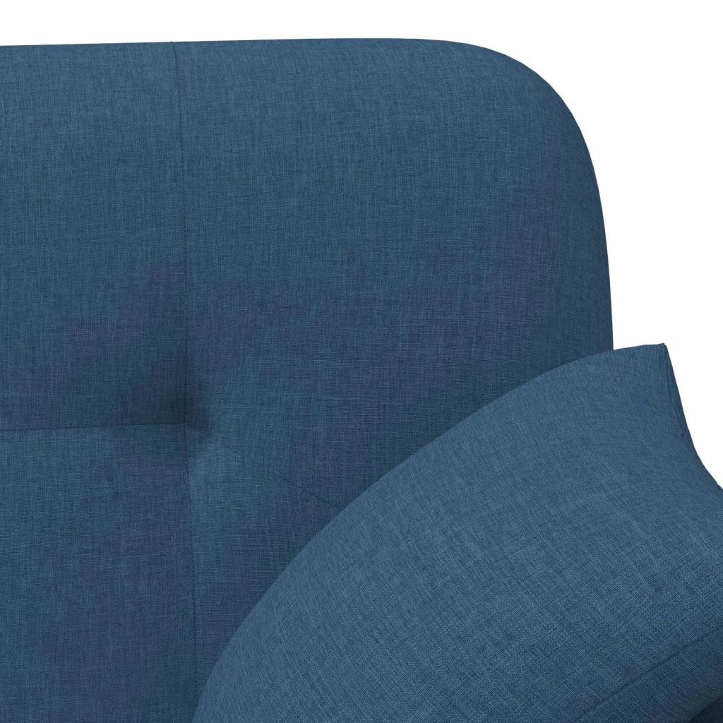 Loveseat con bottoni imbottiti Blu 120 x 65 x 79 cm Tessuto 42041817