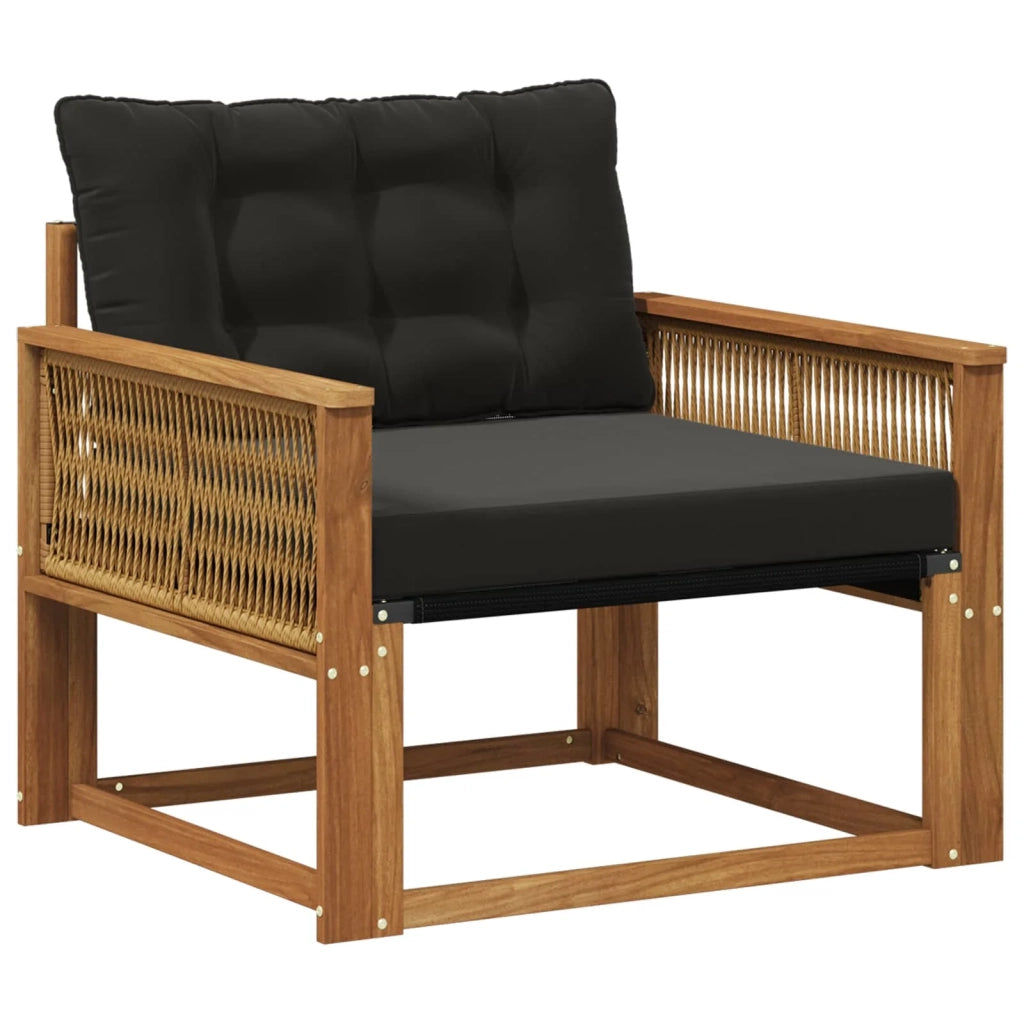 Set di divani da esterno-Sofa da giardino Legno di Acacia Massello e Textilene 175782