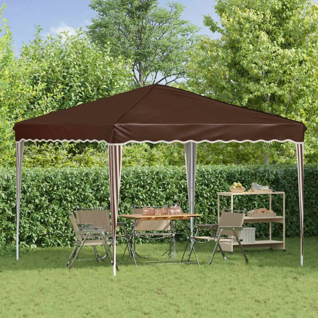 Tenda per feste a pop-up-Gazebo Marrone 288 x 288 x 245 cm 493860