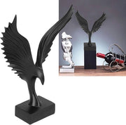 Alleggerimento Plus - Statua di un aquila per decorazione domestica in nero - Aquila scultura con ali di angelo per decorazioni da tavolo in cucina, soggiorno e veranda