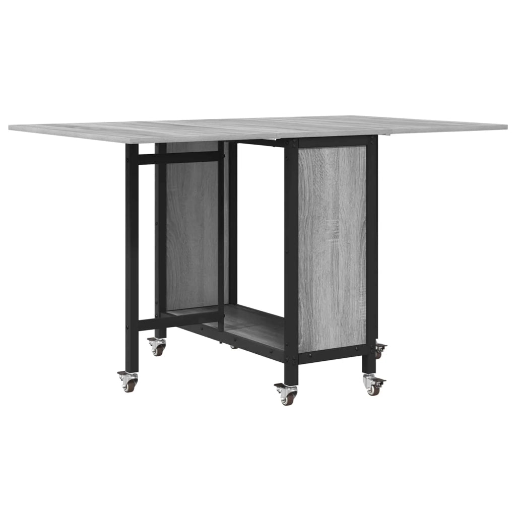 Tavolo da pranzo pieghevole con ruote 130 x 80 x 76,5 cm 8006046