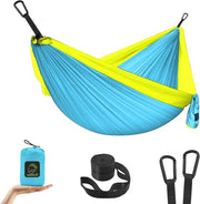 Hamac per bambini da campeggio portatile ultraleggero con cinghia - Blu del cielo
