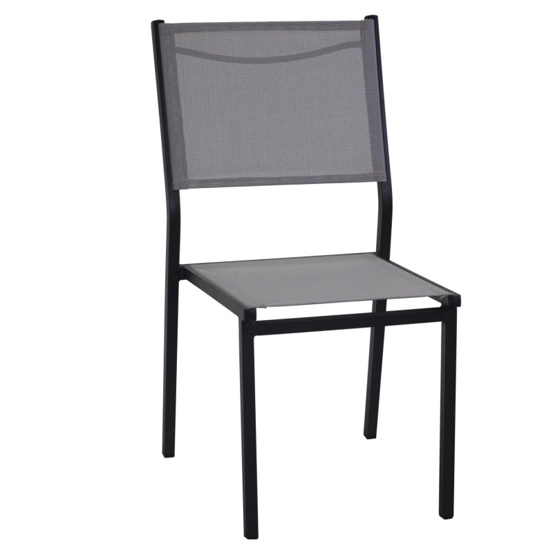 Sedia alluminio sullivan impilabile antracite cm 55x46h43/88
