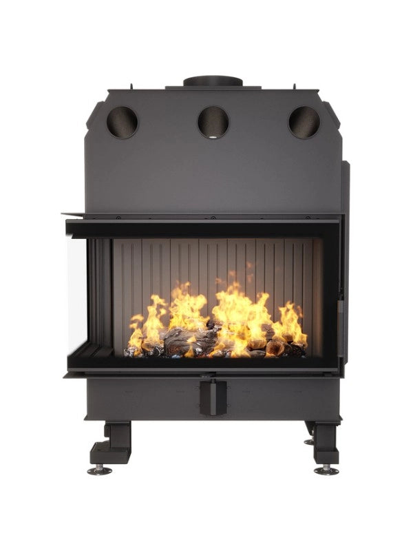 Caminetto ad angolo Inserto Apertura sinistra Nero Energy 85x50x47 (17 kW) ECO