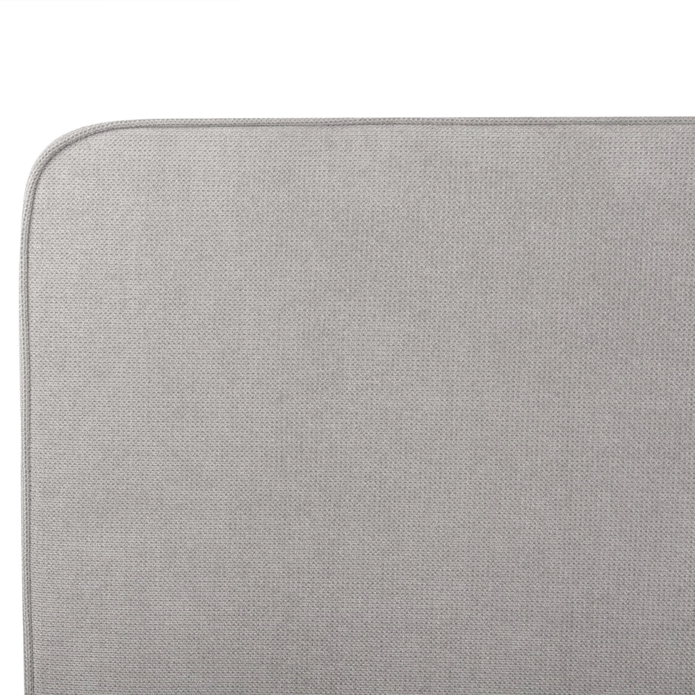 Letto Grigio Chiaro in tessuto Gambe in metallo nero 160 x 200 cm a doghe Camera da letto Classica Minimalista