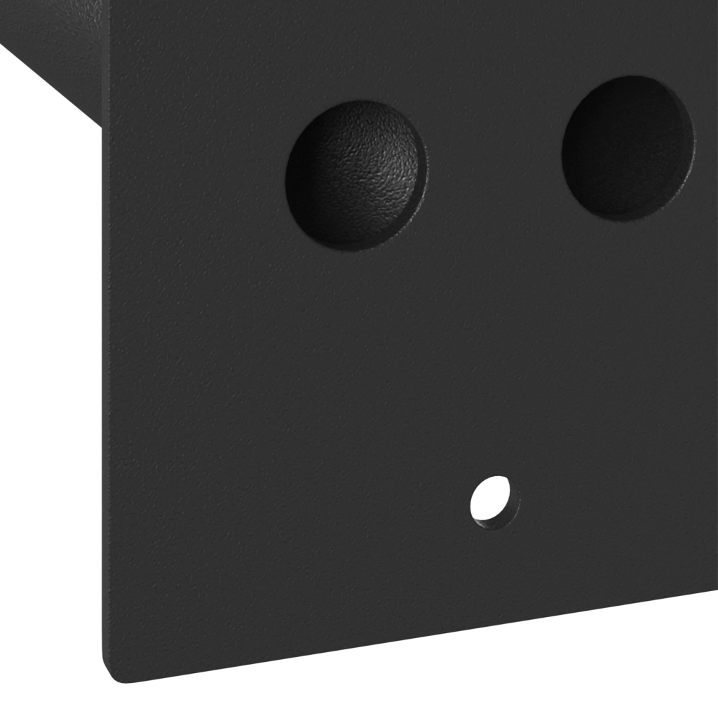 Supporto per Bandiera  per 3 Bandierine da Muro in Acciaio Nero