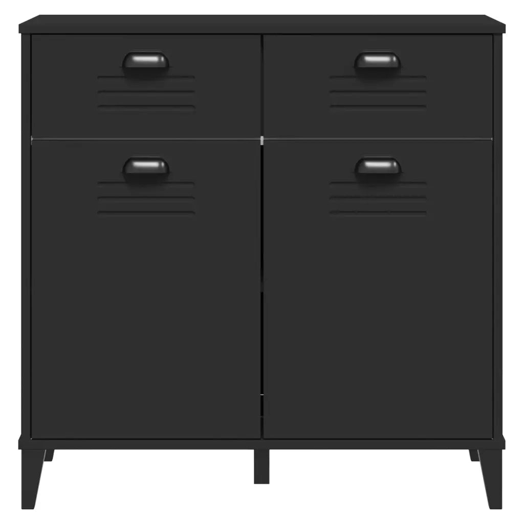 Credenza-Buffet-Armadio da cucina VIKEN Nera 80x40x80 cm in Legno Multistrato 683758