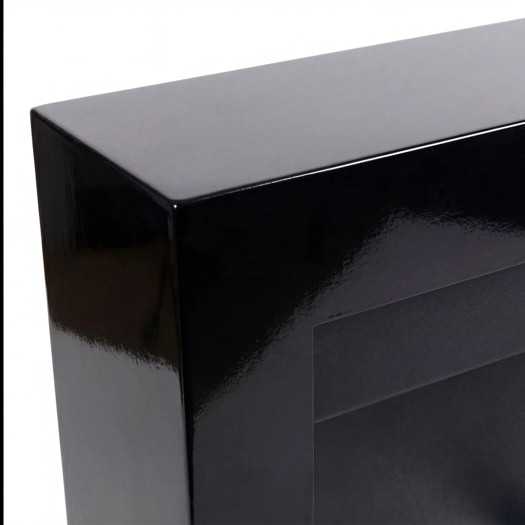 Vespasiano - Camino a Bioetanolo da Parete 80x51x16 cm con 2 Bruciatori 3 Litri Nero