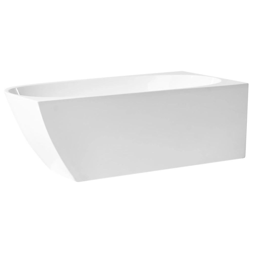 Vasca da bagno angolare destra 170 x 80 cm Finitura acrilica bianco lucido stile moderno
