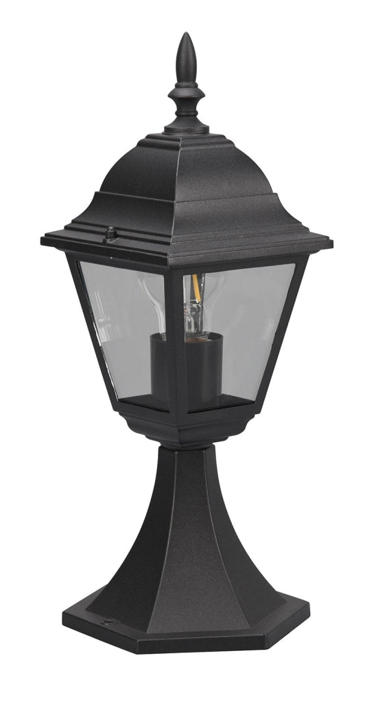 Lampada Palo da Esterno Attacco E27 in Alluminio Nero Opaco