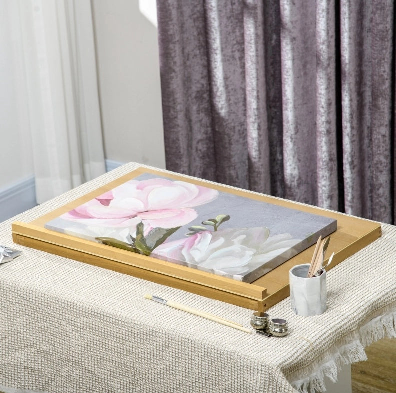 Cavalletto da tavolo pieghevole 75,8x51 cm in legno di faggio bianco decapato