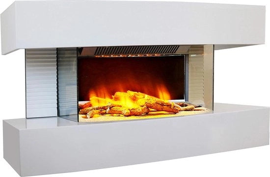 Stufa elettrica Lounge Design Medio Bianco Progettata in Francia 2 Anni di Garanzia Stufa elettrica