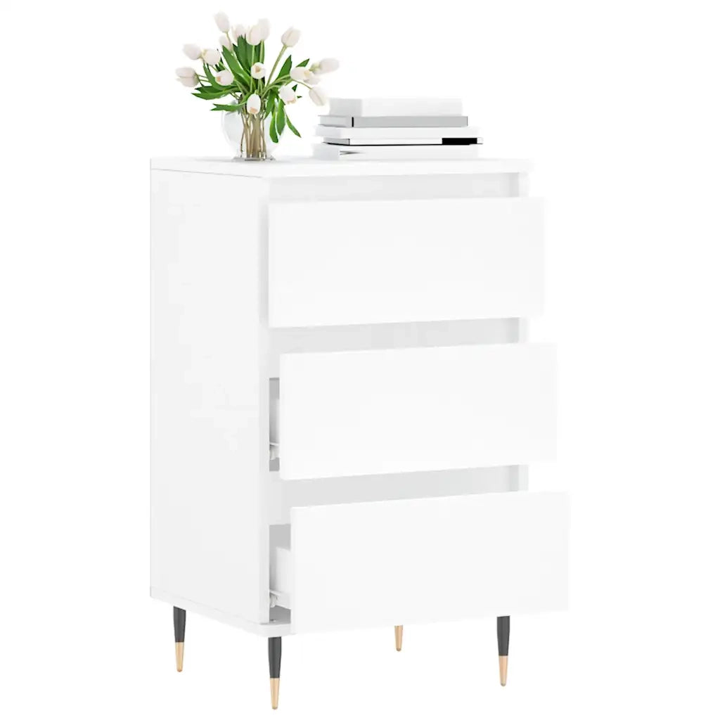 Credenza Bianca 40x35x70 cm in Legno Multistrato 831084