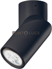 LINK-PN Lampada da soffitto nero opaco, orientabile con sorgente luminosa GU10 inclusa