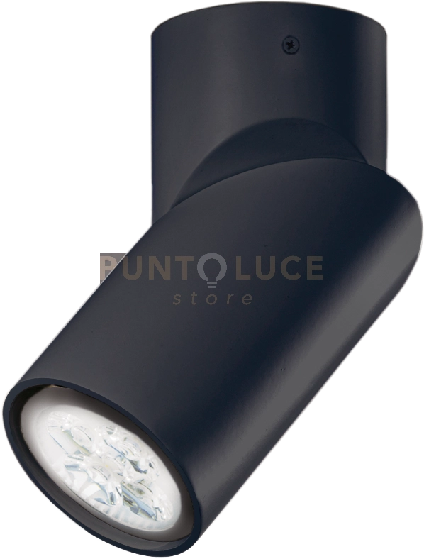LINK-PN Lampada da soffitto nero opaco, orientabile con sorgente luminosa GU10 inclusa