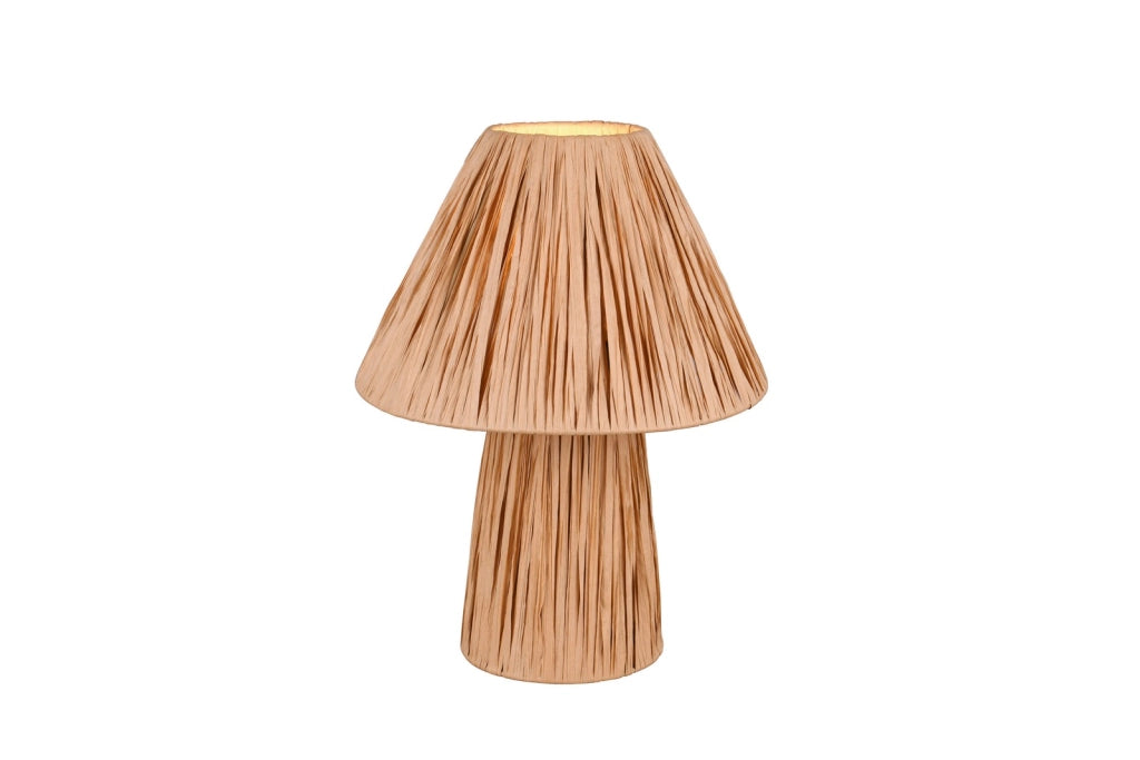 Lampada tavolo boho in carta fungo marrone 2xE14 10W