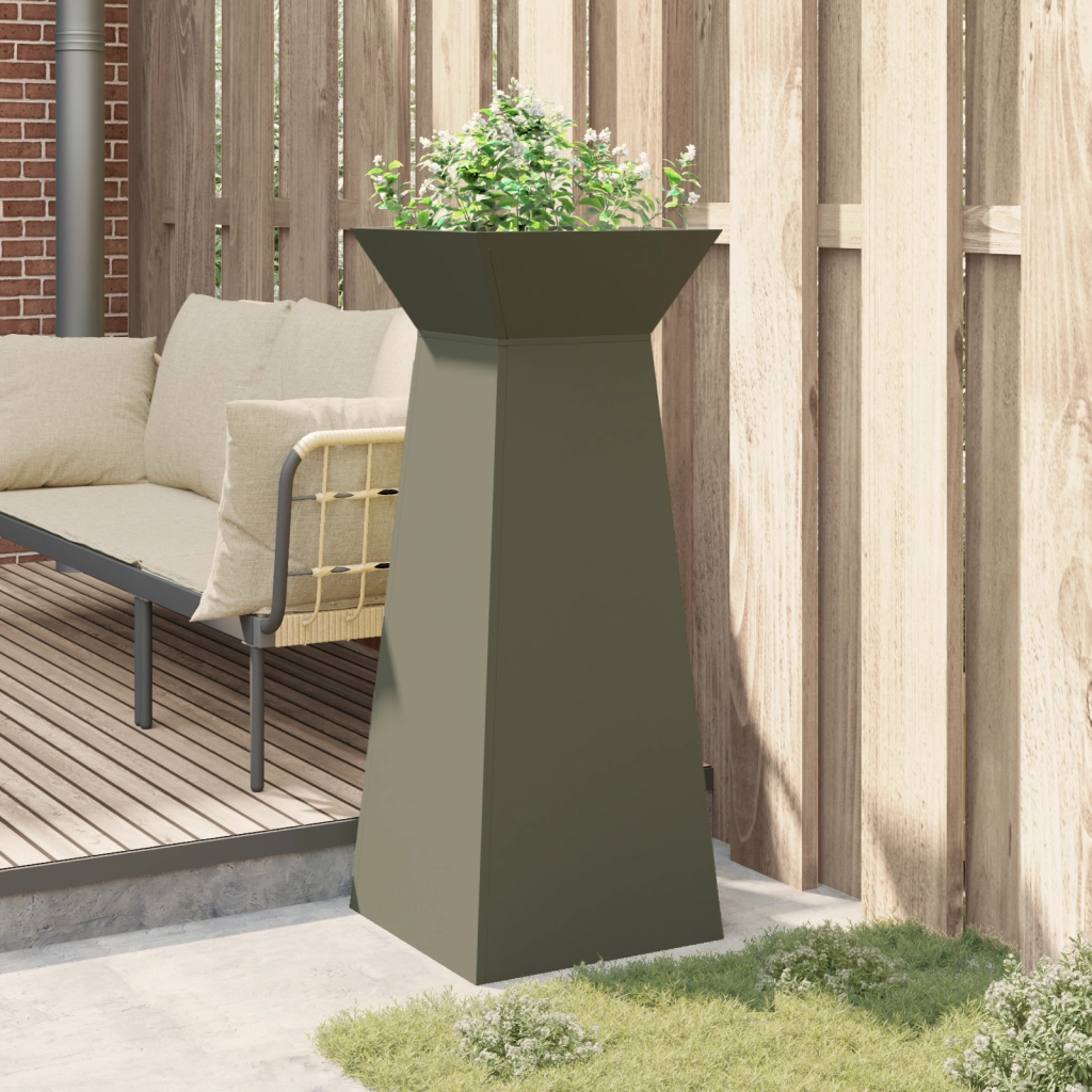 Supporto per Piante Verde oliva Metallo 40 x 40 x 101 cm Fioriere