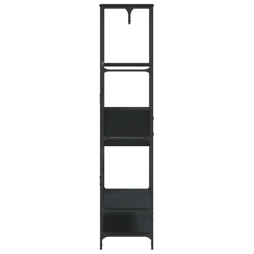 Appendiabiti con Scaffali Nero in Legno Multistrato CFW2899924