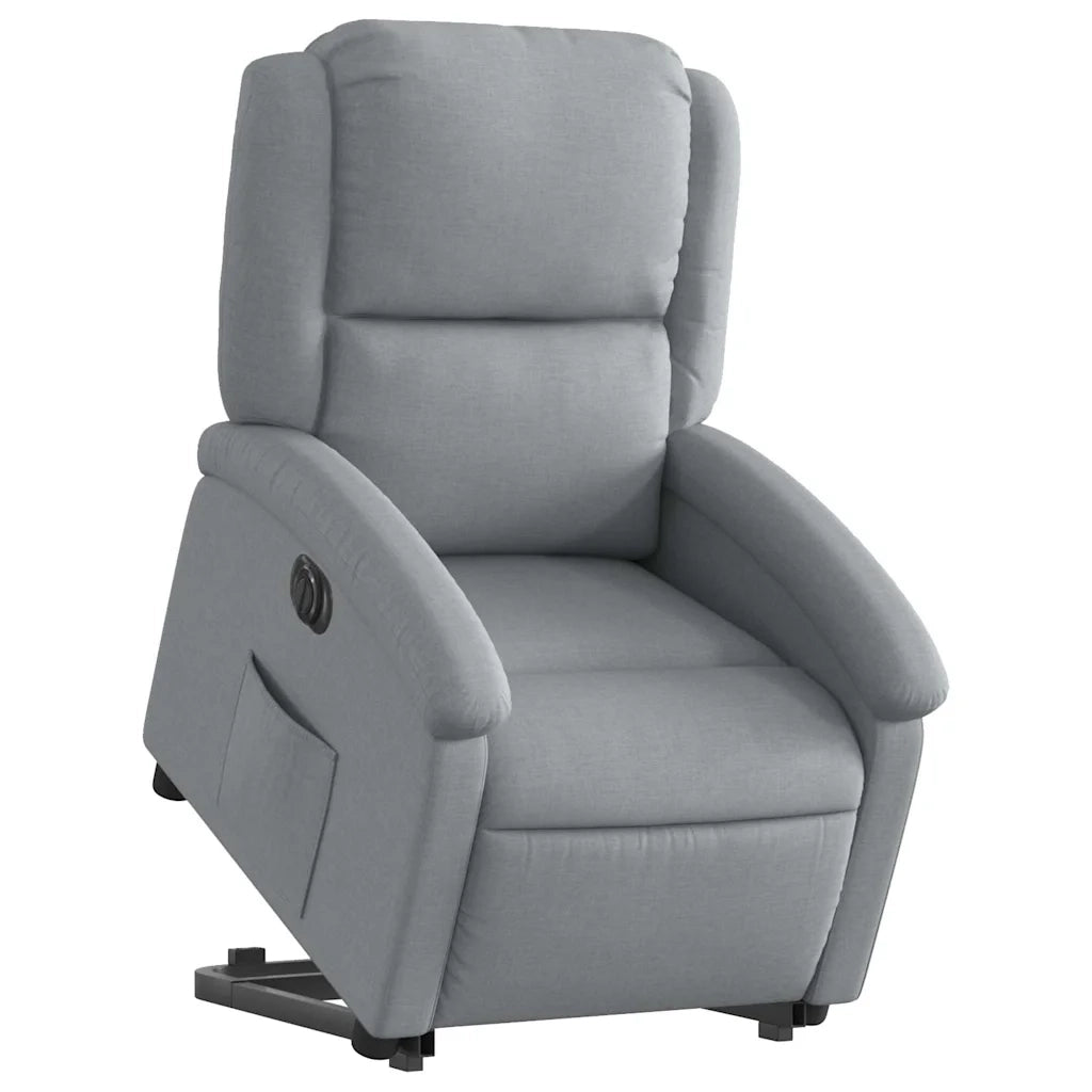 Poltrona Reclinante Alzapersona Elettrica Grigio Chiaro Tessuto 3204188