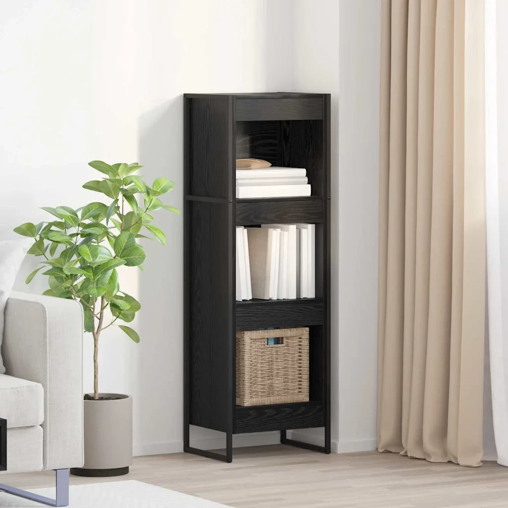 Armadio per Libri Rovere Nero 40 x 30 x 121 cm 886366