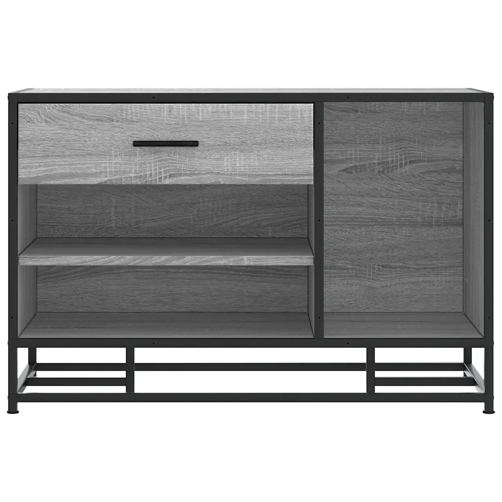 Panca Portaoggetti Grigio Sonoma Legno Multistrato e Metallo 849227