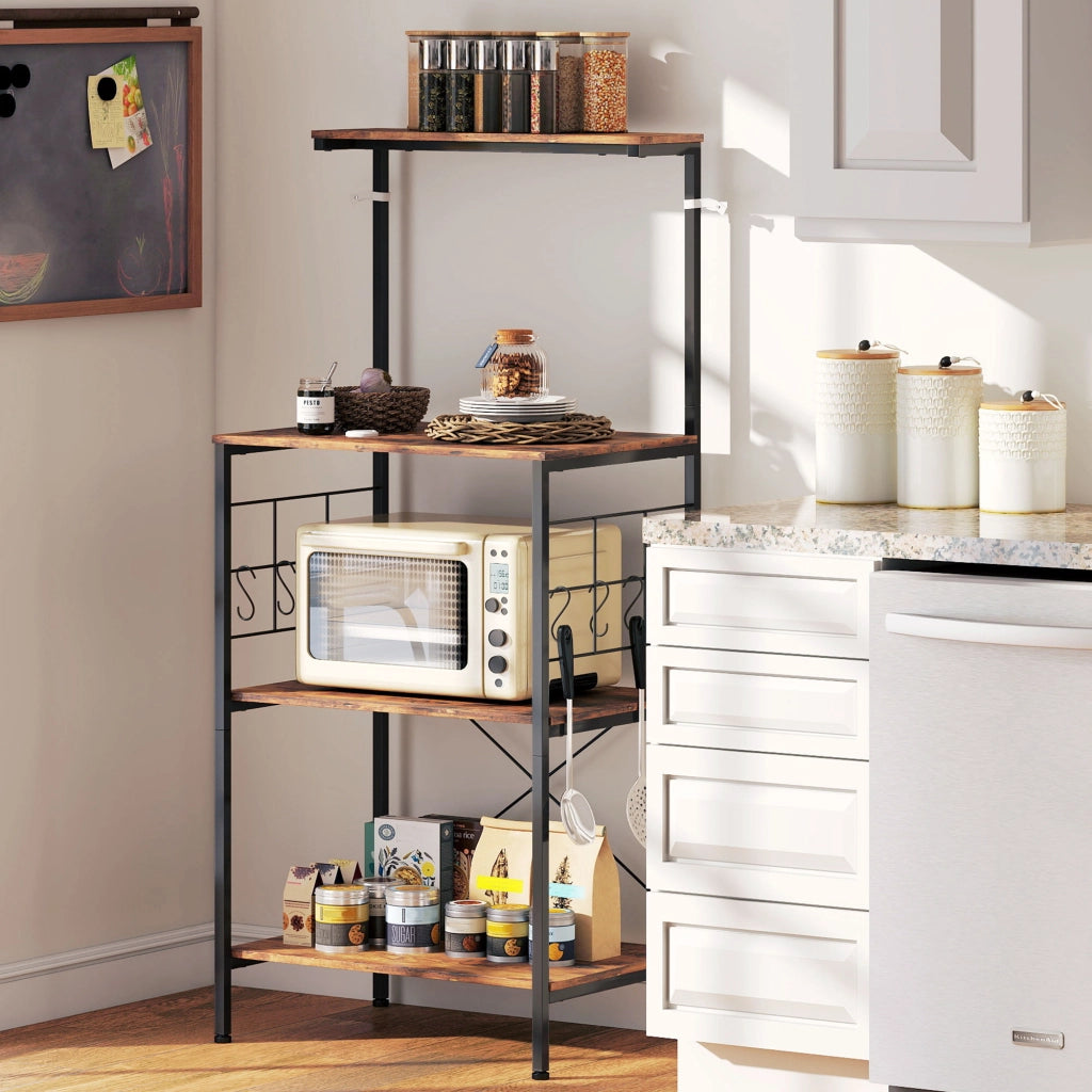 Scaffale da Cucina ¨C zephmum ¨C Marrone e Nero