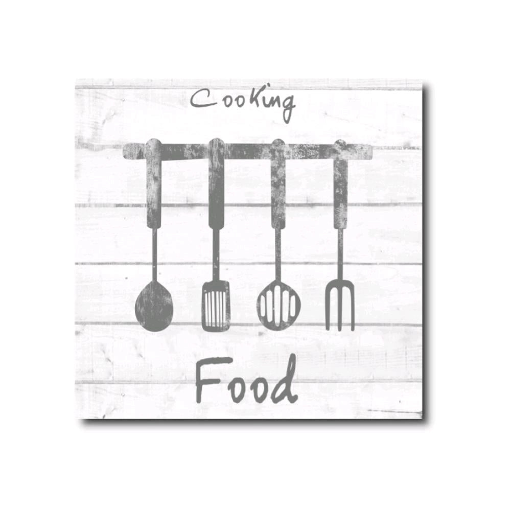 Canvas Stampato Alta risoluzione 40x40 cm FOOD Telaio in Legno Tela in cotone