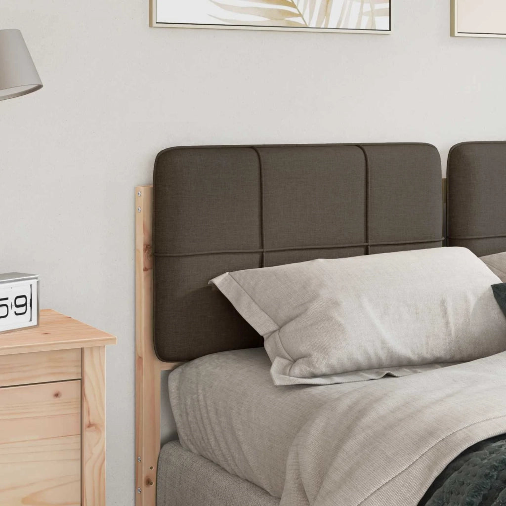 Testiera imbottita Marrone e taupe 140 cm Pino massello