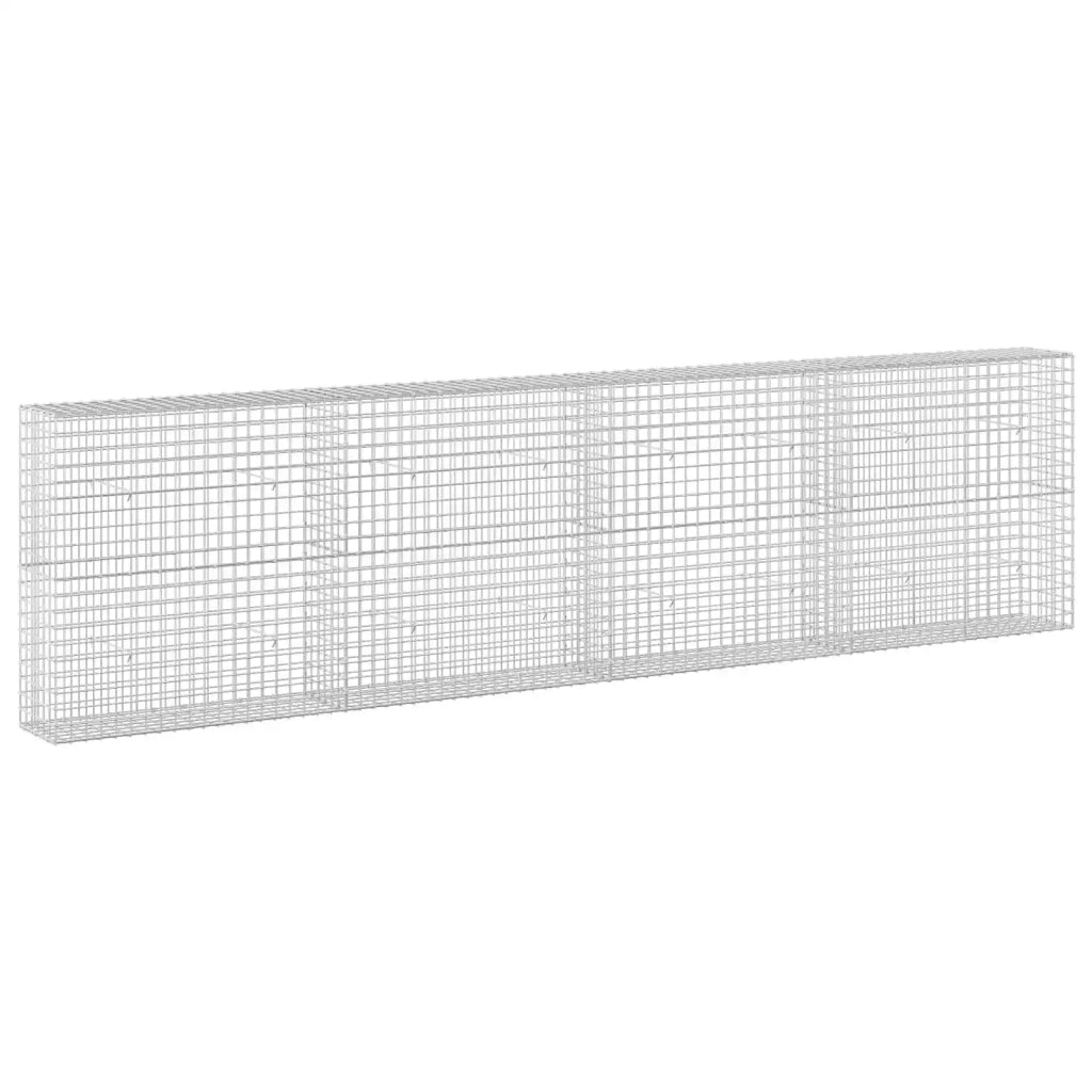 Gabione con filo da 5 mm e rete da 5x5 cm 400x30x100 cm 3464162