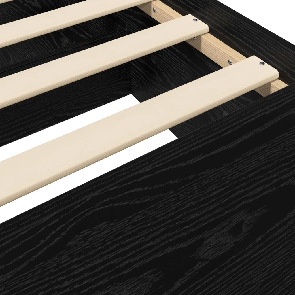Telaio del letto con storage Rovere Nero 80 x 200 cm 3429507