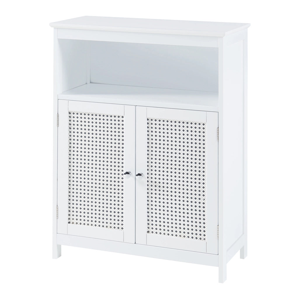 Armadietto da Bagno Karlsøy con Ante e Scomparto - Bianco [en.casa]