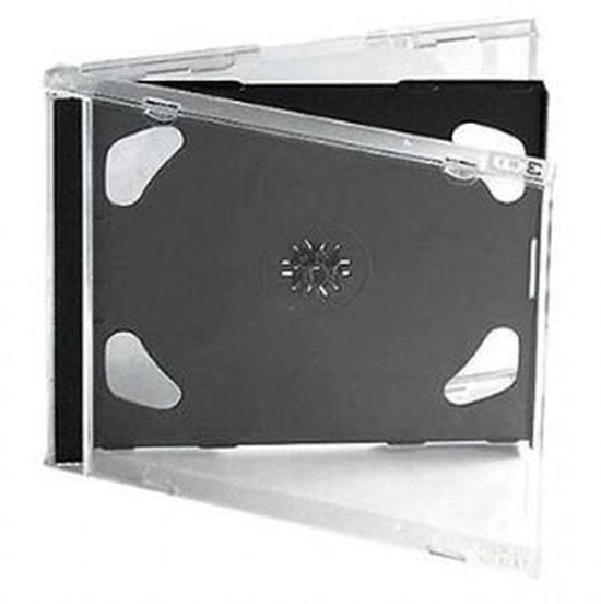 Case per dischi professionale - Qualità eccellente - CD/DVD/Blu-Ray - Cassetto doppio - 10,4 mm - Spazio per inlay - Lato nero - Custodia per CD