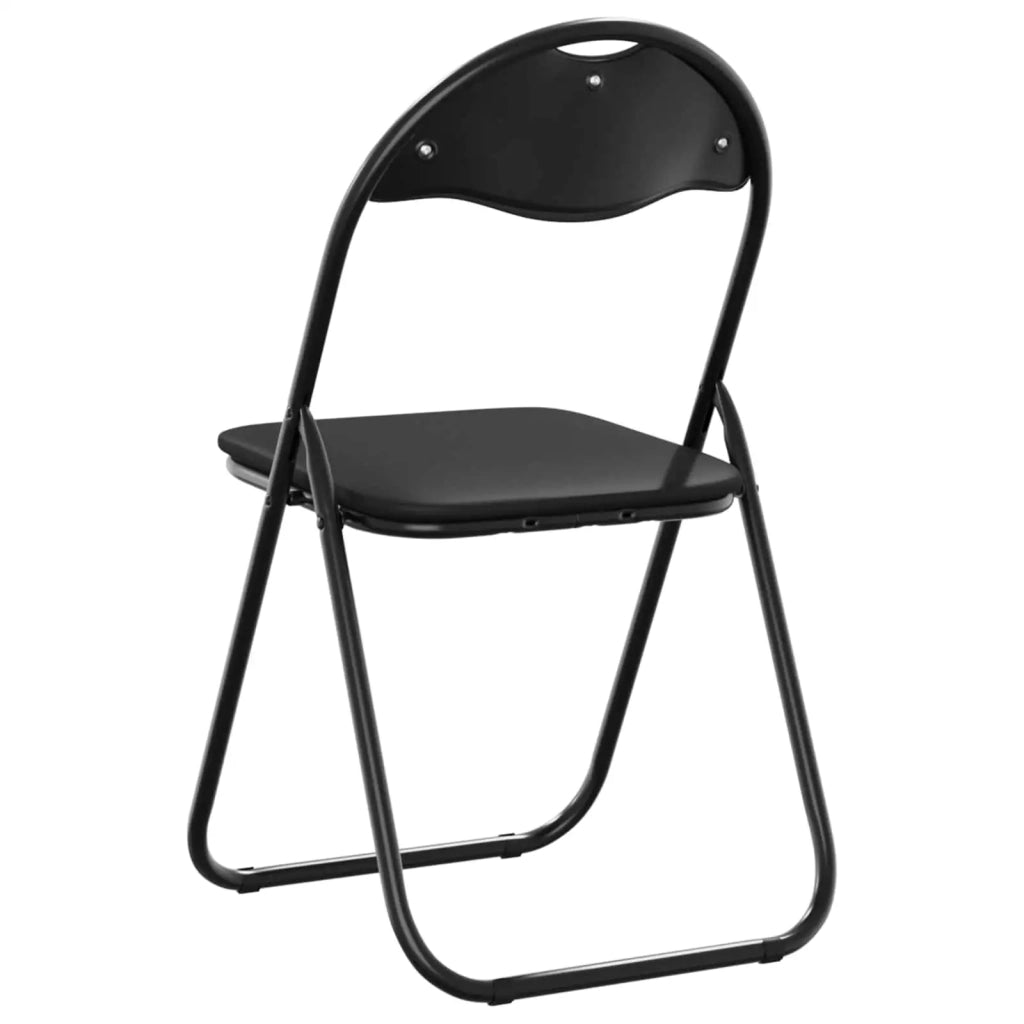 Sedia pieghevole 2 pcs Nero 48 x 43,5 x 81 cm Pelle Sintetica